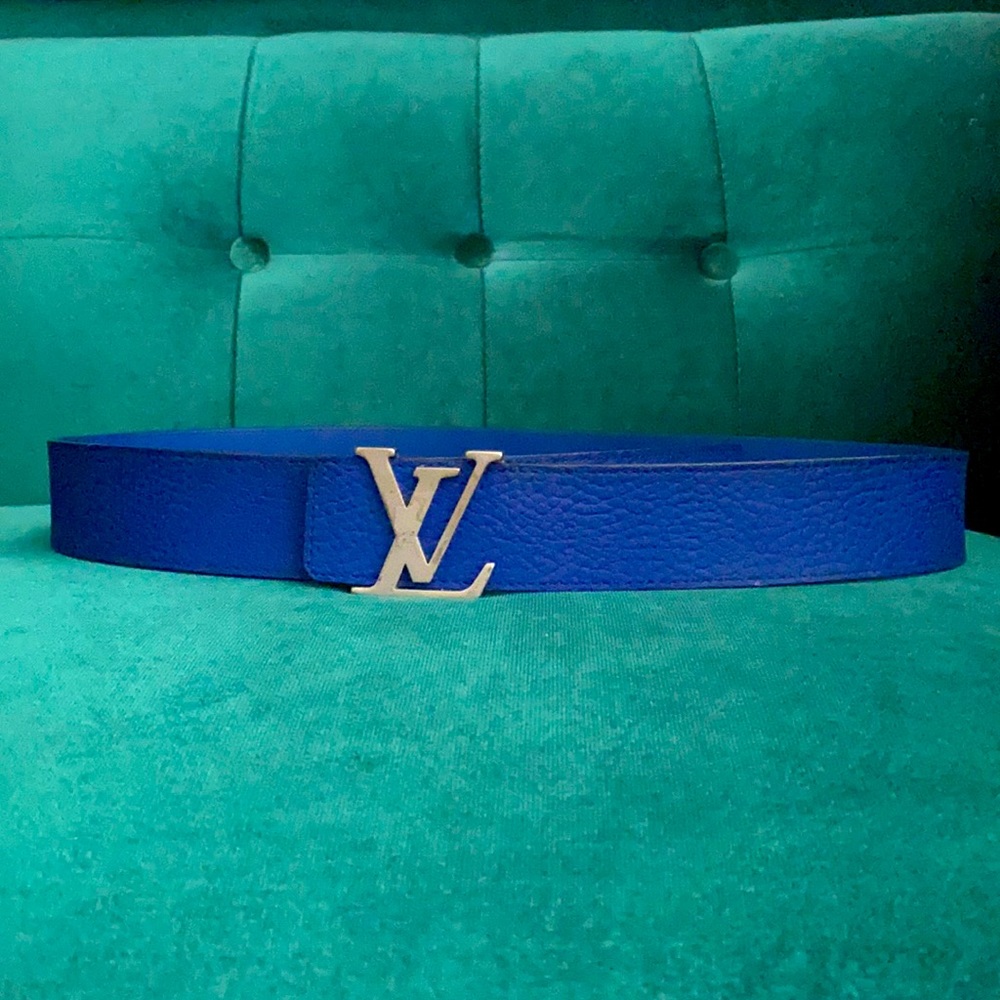 Men’s Blue Leather Louis Vuitton belt